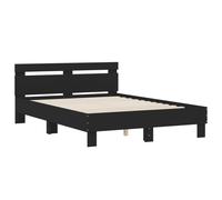 (black, 120 x 200 cm) vidaXL Bed Frame with Headboard Bed Base Mattress Foundation Engineered Wood