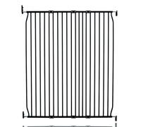 Safetots Extra Tall Screw Fit Metal Baby Gate, Black, 120Cm - 130Cm