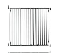 (Black, 120cm - 130cm) Safetots Screw Fit Metal Baby Gate, Black