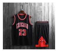 (black, 120cm) Chicago Bulls Michael Jordan adult and children's jersey set