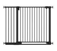 Safetots SafeStep Gate, Black, 124cm - 131cm, Extra Low Walkthough, 81cm Extra Wide Doorway, Extra Wide Gate for Stairs, Hallways and Doors, Baby and Toddler, Easy Installation