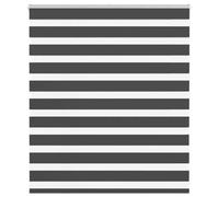 vidaXL Zebra Blind Black 125x100 cm Fabric Width 120.9 cm Polyester