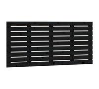 Vidaxl Wall Headboard Black 126X3X63 Cm Solid Wood Pine, Black