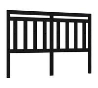 vidaXL Bed Headboard Black 126x4x100 cm Solid Wood Pine (814088), Black
