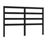 Headboard Solid Pine Slatted Black 126x100 cm. Easy Mount Rustic Modern Durable