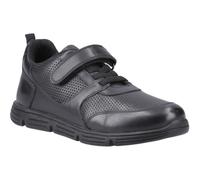 Hush Puppies Alfie Bungee Leather Junior Black Shoes UK 13