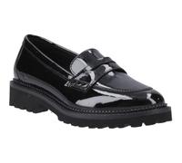 (Black, 13 (Adults')) Hush Puppies Grazia Leather Girls's Black Loafers