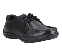 (Black, 13 (Adults')) Hush Puppies Mackenzie Wallabee Leather Boys's Black Lace-Up Shoes