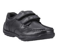 (Black, 13 (Adults')) Hush Puppies Maddox Leather Boys's Black Shoes