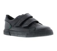 Kickers Boy's Tovni Twin Flex Leather School Uniform Shoes | Smart Everyday School Look | Everyday Comfort Fit, Cushioned for All-Day Wear, Black, 13 UK Child