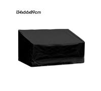 (Black, 134x66x89cm) Heavy Duty Waterproof Garden Outdoor 2, 3, 4 Seater Bench Seat Cover All Sizes