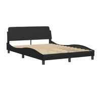 (black, 135 x 190 cm) vidaXL Bed Frame with Headboard Bed Base Black 90x190 cm Single Faux Leather