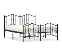 Metal Bed Frame Home Bedroom Bed Base Mattress Foundation Bedstead vidaXL
