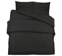 vidaXL Duvet Cover Set Black 135x200 cm Light-weight Microfiber