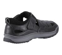 Hush Puppies Rucker Leather Men's Black Sandals - UK 14 / EU 48 / US 15