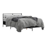 vidaXL Bed Frame without Mattress Black 140x190 cm