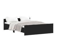 vidaXL Bed Frame without Mattress Black 140x190 cm, Black