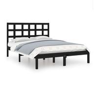 Bed Frame Solid Pine Black 75x190cm Small Single Headboard Rustic Cozy SingleUK