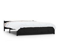(black, 140 x 190 cm) vidaXL Solid Wood Bed Frame Home Wooden Bedstead Bed Base Multi Colours/Sizes