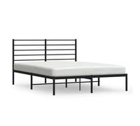 vidaXL Metal Bed Frame with Headboard Black 140x190 cm 03 UK HOT