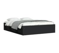 (black, 140 x 200 cm) vidaXL Bed Frame Bedroom Mattress Foundation Guest Room Bedstead Bed Base