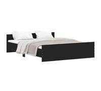 vidaXL Bed Frame without Mattress Black 140x200 cm, Black
