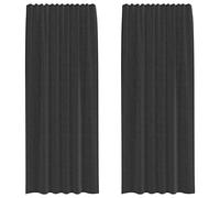 (black, 140 x 225 cm) vidaXL Voile Curtains 2 pcs net curtain sheer curtain
