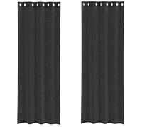 (black, 140 x 300 cm) vidaXL Voile Curtains 2 pcs net curtain sheer curtain