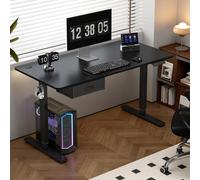 (BLACK, 140CM) Easton Height Adjustable Electric Desk with Drawer