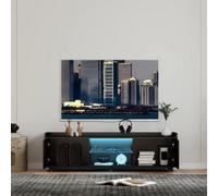 Black 140Cm Tv Stand Rgb Led High Gloss
