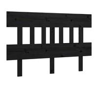 vidaXL Bed Headboard Black 143.5x3x81 cm Solid Wood Pine