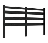 vidaXL Bed Headboard Black 146X4X100 Cm Solid Wood Pine, Black