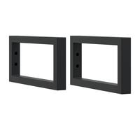 (black, 15 x 30 cm/ Rectangular) vidaXL Shelf Brackets for Washbasin Shelf Support Shelving Bracket 2 pcs Steel
