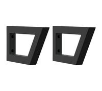 vidaXL Shelf Brackets for Washbasin 2 pcs Black Trapezium Steel