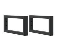 (black, 15 x 35 cm/ Rectangular) vidaXL Shelf Brackets for Washbasin Shelf Support Shelving Bracket 2 pcs Steel