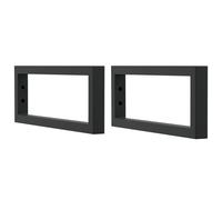 (black, 15 x 40 cm/ Rectangular) vidaXL Shelf Brackets for Washbasin Shelf Support Shelving Bracket 2 pcs Steel