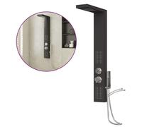 Vidaxl Shower Panel System Aluminium Black, Black