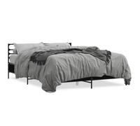 Bed Frame Home Bed Base Mattress Foundation Engineered Wood and Metal vidaXL