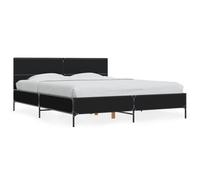 Bed Frame Home Bed Base Mattress Foundation Engineered Wood and Metal vidaXL