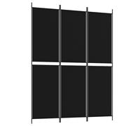 Vidaxl 3-Panel Room Divider Black 150X200 Cm Fabric Room Dividers