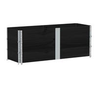 (black, 150 x 50 cm/ 3 pcs) vidaXL Pallet Collars Garden Raised Bed Vegetable Planter Box Solid Wood Pine
