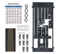 Black 15x7.2x5 Cm Chord Trainer Guitar Guitar Beginners Learning Tool Guitars Teaching Aids Easy To Apply Folk Guitars Chord Practice Tool With Chart For Friends