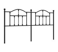 (black, 160 cm) vidaXL Metal Headboard for Bedroom Bed Header Bed Headboard Tall Headboard