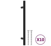 (black, 160 mm/ 10 pcs) vidaXL Cabinet Handles Door Handles Furniture Drawer Pull Stainless Steel