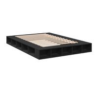 (black, 160 x 200 cm) vidaXL Bed Frame Home Bed Base Brown Oak 180x200 cm Super King Engineered Wood