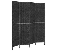(black, 163 x 180 cm) vidaXL Room Divider Folding Balcony Privacy Screen 5-Panel Water Hyacinth
