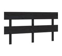 Vidaxl Bed Headboard Black 164X3X81 Cm Solid Wood Pine