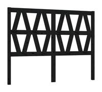 vidaXL Bed Headboard Black 166X4X100 Cm Solid Wood Pine, Black
