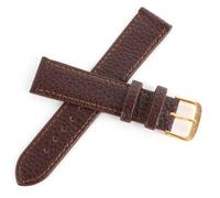 (black, 16mm) Black Brown High Quality Watchband Soft Litchi Stripe Pu Leather Watches Strap Pin Buckle 12-22mm