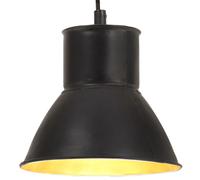 vidaXL Hanging Lamp 25 W Black Round 17 cm E27